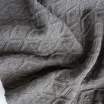 Load image into Gallery viewer, Dark Gray Interwoven Squares Quilted Knit | By The Half Yard
