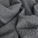 Load image into Gallery viewer, Dark Gray Interwoven Squares Quilted Knit | By The Half Yard
