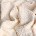 Load image into Gallery viewer, Ivory Interwoven Squares Quilted Knit | By The Half Yard

