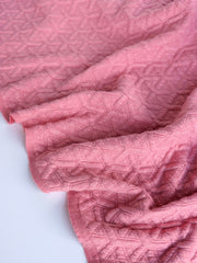 Load image into Gallery viewer, Irish Rose Interwoven Squares Quilted Knit | By The Half Yard