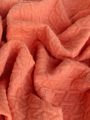 Load image into Gallery viewer, Tangerine Interwoven Squares Quilted Knit | By The Half Yard