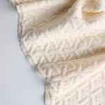 Load image into Gallery viewer, Ivory Interwoven Squares Quilted Knit | By The Half Yard
