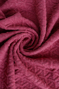 Wild Currant Interwoven Squares Quilted Knit | By The Half Yard