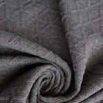 Load image into Gallery viewer, Dark Gray Interwoven Squares Quilted Knit | By The Half Yard
