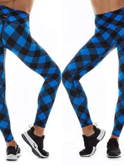 Load image into Gallery viewer, &#39;Blue Buffalo Plaid&#39; K-Deer Athletic Nylon/Spandex Tricot
