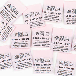 "LOOK AFTER ME" Woven Labels | Pack of 10 | Kylie And The Machine
