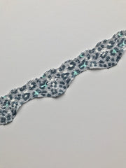 Load image into Gallery viewer, Mint Cheetah 1.5&quot; Wide Stretch Lace
