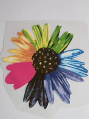 Load image into Gallery viewer, Rainbow Daisy Heat Transfer, Iron-On
