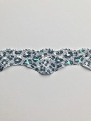 Load image into Gallery viewer, Mint Cheetah 1.5&quot; Wide Stretch Lace
