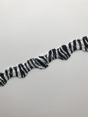 Load image into Gallery viewer, Zebra Stripe 1&quot; Wide Stretch Lace
