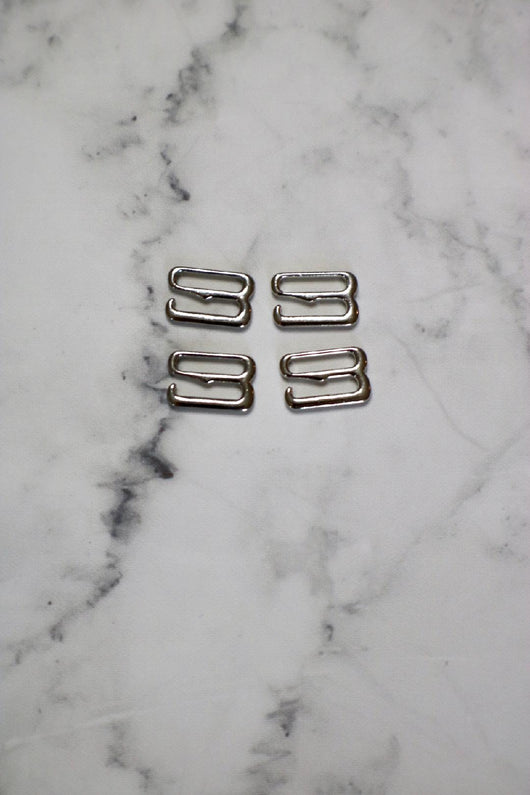 Set of 4 Silver 3/8