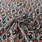 Load image into Gallery viewer, Neon Orange &amp; Black Diamond Nylon Spandex
