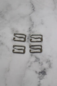 Set of 4 Silver 1/2" (12mm) G-Hooks