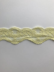 Load image into Gallery viewer, Light Yellow 2&quot; Wide Stretch Lace
