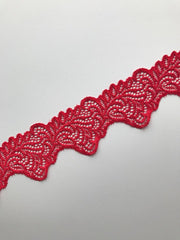 Load image into Gallery viewer, Red 2.25&quot; Wide Stretch Lace
