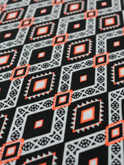 Load image into Gallery viewer, Neon Orange &amp; Black Diamond Nylon Spandex
