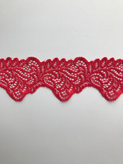 Load image into Gallery viewer, Red 2.25&quot; Wide Stretch Lace
