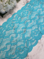 Load image into Gallery viewer, Sno-Cone Blue 8.75&quot; Wide Stretch Lace
