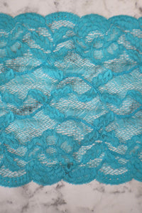 Sno-Cone Blue 8.75" Wide Stretch Lace