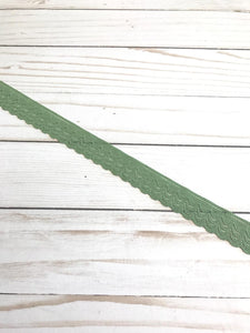 Olive 1" Wide Stretch Lace