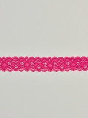 Load image into Gallery viewer, Fuchsia 1.25&quot; Wide Stretch Lace
