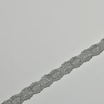 Load image into Gallery viewer, Silver Gray 1.5" Wide Stretch Lace
