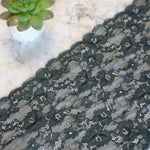 Load image into Gallery viewer, Twilight Teal 8.5&quot; Wide Stretch Lace
