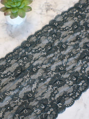 Load image into Gallery viewer, Twilight Teal 8.5&quot; Wide Stretch Lace
