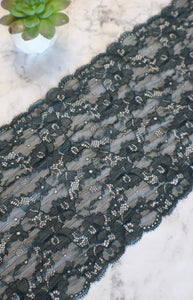 Twilight Teal 8.5" Wide Stretch Lace