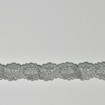 Load image into Gallery viewer, Silver Gray 1.5" Wide Stretch Lace

