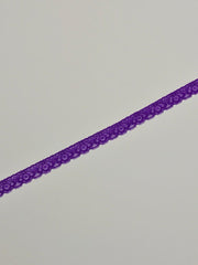 Load image into Gallery viewer, Purple 1&quot; Wide Stretch Lace
