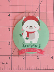 Load image into Gallery viewer, Polar Bear Greetings Heat Transfer, Iron-On