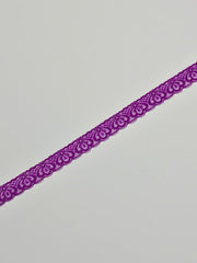 Load image into Gallery viewer, Red Violet 1&quot; Wide Stretch Lace

