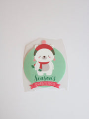 Load image into Gallery viewer, Polar Bear Greetings Heat Transfer, Iron-On