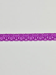 Load image into Gallery viewer, Red Violet 1&quot; Wide Stretch Lace
