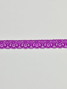 Red Violet 1" Wide Stretch Lace