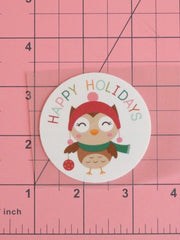 Load image into Gallery viewer, Holiday Owl Heat Transfer, Iron-On
