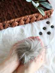 Load image into Gallery viewer, 4&quot; Faux Fur Pom-Pom
