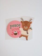 Load image into Gallery viewer, Peace, Love &amp; Joy Heat Transfer, Iron-On