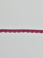 Load image into Gallery viewer, Magenta 5/8&quot; Wide Stretch Lace
