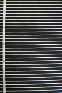 Black & White Stripe Double Brushed Poly