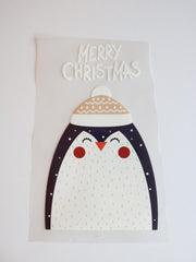 Load image into Gallery viewer, Christmas Penguin Heat Transfer, Iron-On
