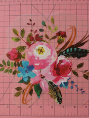 Load image into Gallery viewer, Flowers &amp; Feathers Heat Transfer, Iron-On