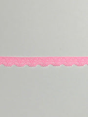 Load image into Gallery viewer, Pink 5/8&quot; Wide Stretch Lace
