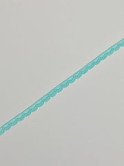 Load image into Gallery viewer, Sky Blue 5/8&quot; Wide Stretch Lace
