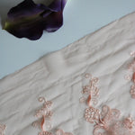 Load image into Gallery viewer, Light Peach 8.75" Wide Embroidered Lace Trim

