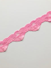 Load image into Gallery viewer, Pink 1.25&quot; Wide Stretch Lace
