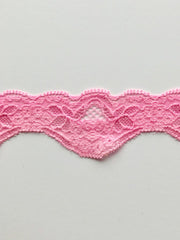 Load image into Gallery viewer, Pink 1.25&quot; Wide Stretch Lace
