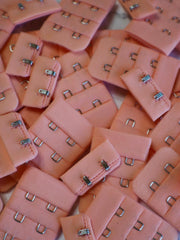 Load image into Gallery viewer, Peach Bra Hook &amp; Eye Back Closure 3x2, 1.25"