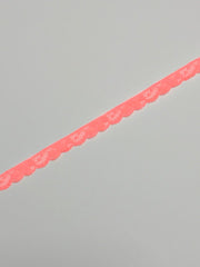 Load image into Gallery viewer, Neon Peach 7/8&quot; Wide Stretch Lace
